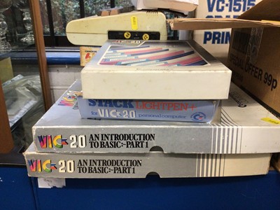 Lot 186 - Collection of Commodore Computer parts, tapes, etc