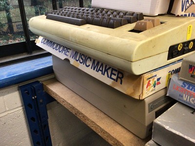 Lot 186 - Collection of Commodore Computer parts, tapes, etc