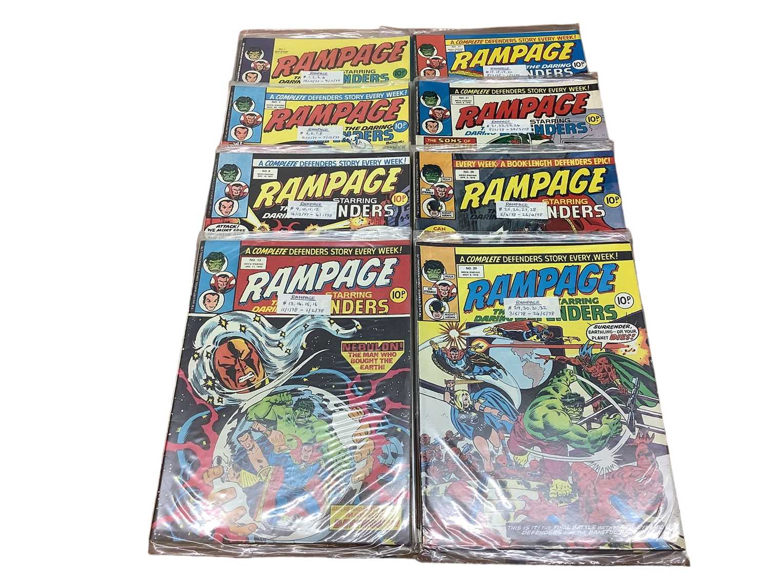 Lot 111 - Marvel Comics Rampage Weekly Magazine #1-34