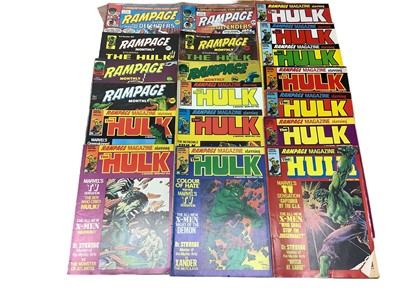 Lot 111 - Marvel Comics Rampage Weekly Magazine #1-34 (1977/78) together with a large quantity of Rampage Monthly (1970's/80's)