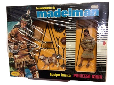 Lot 142 - Madelman Princessa India (1977-1983) Equipo Basico 6 1/2" action figure, in window box (sealed damaged to front) Ref: 523 (1)