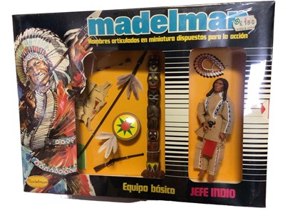 Lot 140 - Madelman Jefe Indio (1977-1983) Equipo Basico with 6 1/2" action figure, in sealed window box Ref: 504 (1)