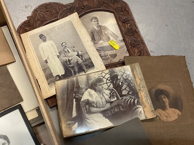 Lot 480 - Collection of late Victorian and early 20th century cabinet cards and other photographs.