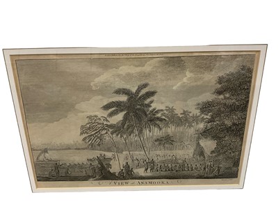 Lot 248 - Three engravings after John Webber of views from Captain Cooks voyage, each 23 x 35cm, glazed frames