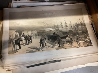 Lot 671 - Lot Victorian and later prints including the Crimean War