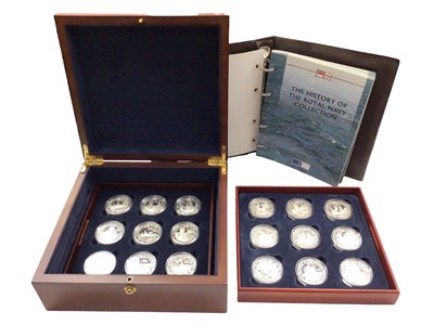 Lot 373 - The Royal Mint - The History of The Royal Navy Collection silver proof coin set