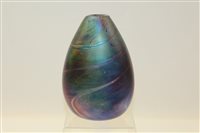 Lot 2002 - Glasform iridescent vase, signed J Ditchfield,...