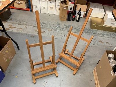 Lot 503 - Two collapsible table top artists easels