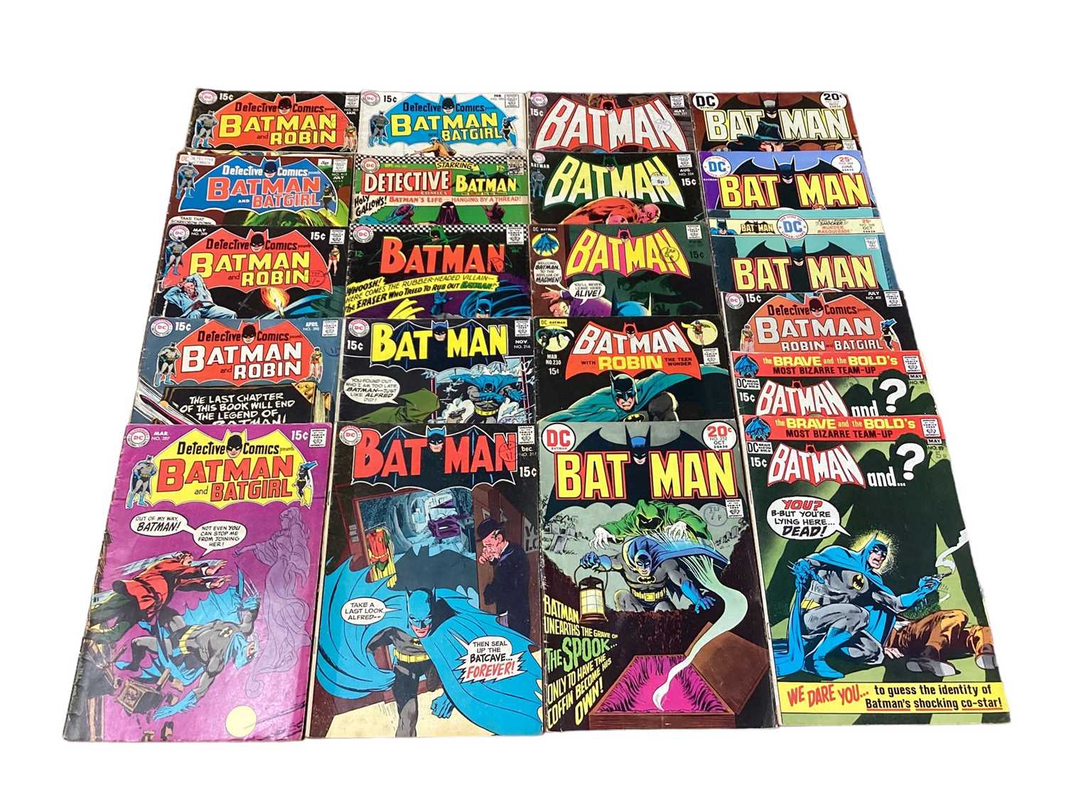 Lot 63 - DC Comics Batman #188 #216 #217 #221 #224 #229 #230 #252 #253 #264 #268 (1966/75) (American Price Variant) First appearance of The Eraser in issue #188 together with Detective Comics #355 #395 #396...