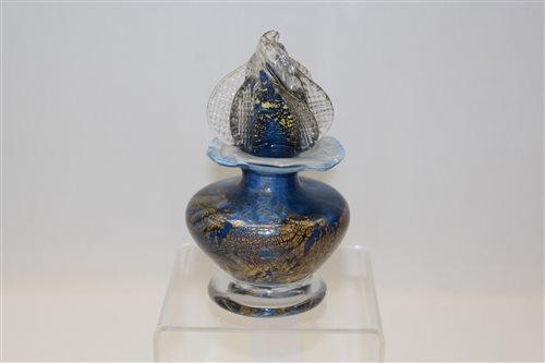 Lot 2003 - French art glass scent flask with stopper,...