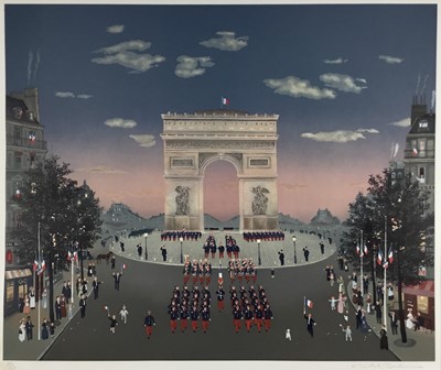 Lot 216 - Michel Delacroix (French, b.1933) signed limited edition print - L'Arc de Triomphe, 156/200, 60cm x 72cm, in mount unframed