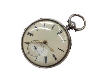 Lot 1090 - Victorian silver cased pocket watch (Chester 1865)