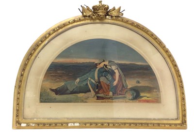 Lot 166 - Victorian Crimean war memorial picture in gilt frame with provenance