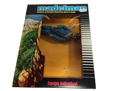 Lot 147 - Madelman (1977-1983) Capitan 7th Caballeria Ref: 1.226, Apoyo Tacitico Ref: 1.066, Picador Mina Ref: 1.229 6 1/2" action figures, plus Picador Mina (without accessories), all in window boxes (two f...