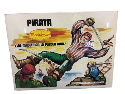 Lot 156 - Madelman (1977-1983) Pirata Equipo Basic with 6 1/2" action figure Ref: 506 (sealed) (x2) & Pirata Conjunto Especial (not sealed) Ref:600, in window box (3)