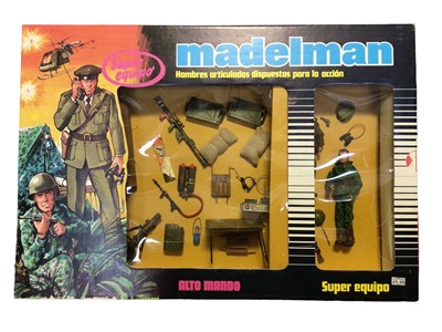 Lot 152 - Madelman (1977-1983) Alto Mando Super Equipo, with two 6 1/2" action figures, in window box Ref: 803