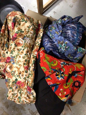 Lot 585 - Quantity of bags including Kipling, vintage hats, clothing, knitting related books, buttons etc