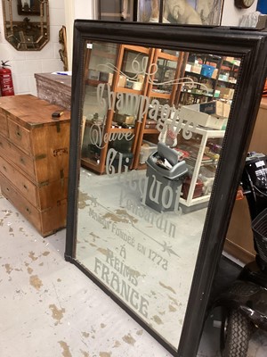 Lot 1396 - Decorative Champagne advertising mirror in old frame 150 x 110cm