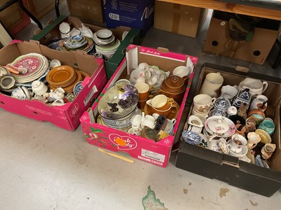 Lot 540 - Six boxes of assorted china, glass ware and ornaments.
