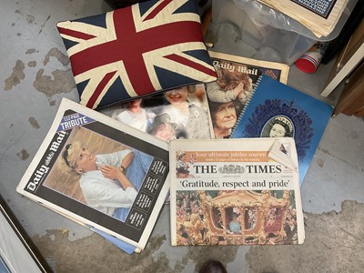 Lot 542 - Large collection of Royal related newspapers and various other commoratives.