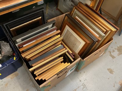 Lot 545 - Two boxes of assorted prints in gilt frames.