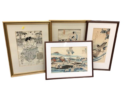 Lot 391 - Group of four Japanese wood block prints