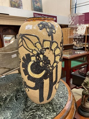 Lot 562 - Large West German studio pottery vase, approximately 50cm in height.