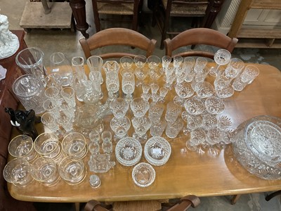 Lot 564 - Collection of cut glass items to include trifle bowls, wine glasses etc.