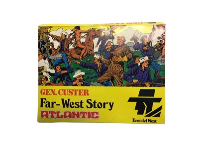 Lot 159 - Atlanic 1:32 Scale Far West Story General Custer No.1211, Buffalo Bill  No.1202, Davy Crockett No.1205, Kit Carson No.1208, Gold Rush No.1210 & Stampede No.2013, boxed (6)