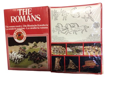 Lot 163 - Atlantic 1:32 Scale The Romans, The Roman Cavalry (Chariots), sealed boxes No. 1611 (x6) & The Roman Legion, boxed No.1609 (7 total)