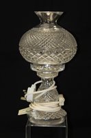 Lot 2018 - Waterford crystal bedside lamp with globular...