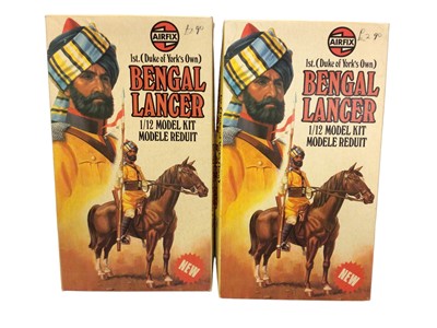 Lot 186 - Airfix 1:12 Scale mounted 1st (Duke of York's Own) Bengal Lancer, boxed No.7501 (2)