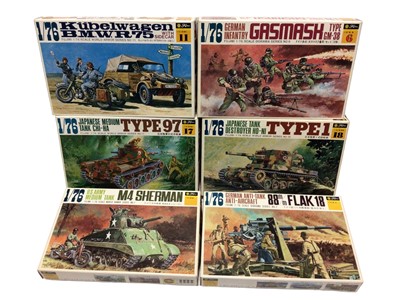 Lot 198 - Fujimi 1:76 Scale Militart Model Kits, all boxed with original internal packaging & instruction sheet (10)