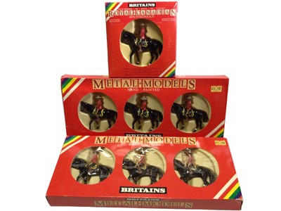 Lot 225 - Britains Metal Models Hand Painted triple box Canadian Mounted Police No.7236 & Sinlge box No.7234 (3)