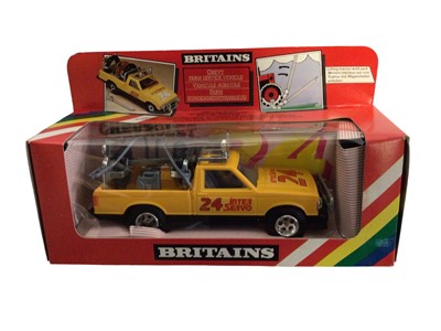 Lot 231 - Britains Jeep & Mini Trailer No.9433 & Chevy Farm Service Vehicle No.9573, both boxed (2)