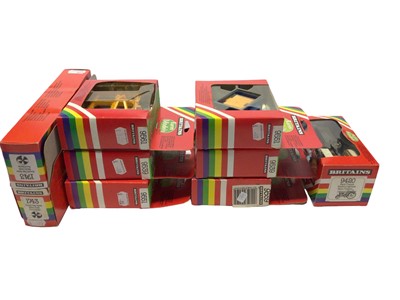 Lot 236 - Britains farm Models including tractor No.9420, plus six farm accessories & Round Hay Bales (x2) (9 total)