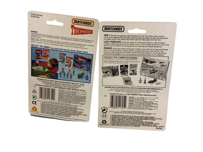 Lot 256 - Matchbox Thunderbirds 1 & 3, The Mole, Thunderbirds 2 Pod Vehicles, FAB1 & Parker, on card with bubblepack etc (8 items)