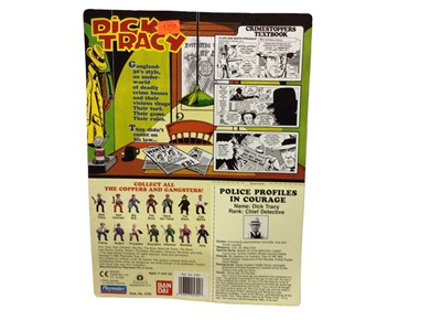 Lot 261 - Playmates Bandai Dick Tracey Coppers & Gangsters, on unpunched card with bubblepack No. 5700 plus ERTL Dick Tracy Cars (5)