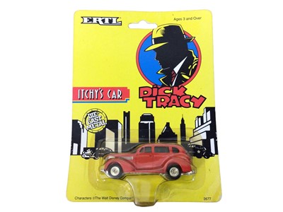 Lot 261 - Playmates Bandai Dick Tracey Coppers & Gangsters, on unpunched card with bubblepack No. 5700 plus ERTL Dick Tracy Cars (5)