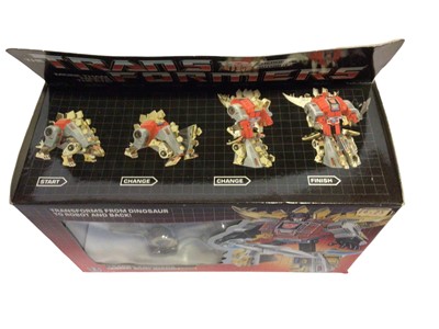 Lot 295 - Hasbro Transformers (1985-1986) Dinobot Desert Warrior Snarl (Alternate mode: Stegosaurus), in window box No. 5974 (1)