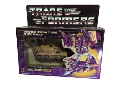 Lot 296 - Hasbro Transformers (1985-1986) Triple Changer Blitzwing  (Tank & Jet), in window box No.5936 (1)