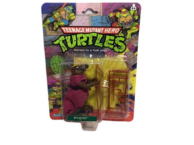 Lot 307 - Playmates Bandai Teenage Mutant Hero Turtles (1988-1989) Splinter 5" action figure, on punched card with bubblepack (dented)No. 5006 (1)