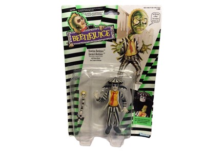 Lot 311 - Kenner BeetleJuice (1990) Showtime with rotten rattler, on punched card with bubblepack (dented) No.30090 (1)