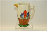 Lot 2030 - Clarice Cliff jug of octagonal form decorated...