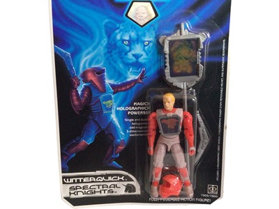 Lot 343 - Hasbro Visionaries (1987) Knights of Magical Light Witterquick (Spectral Knights) 5" action figure, on punched card with bubblepack No. 7905/7800 (1)