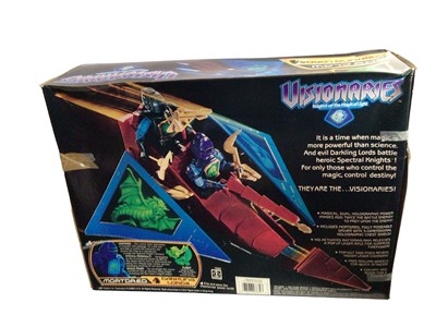 Lot 349 - Hasbro Visionaries (1987) Knights of Magical Light Skyclaw (Darkling Lords) Vehicle & Driver Set with Mortdred 5" action figure, boxed (original tape & slightly crumpled) 7830 (1)