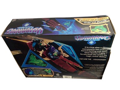 Lot 349 - Hasbro Visionaries (1987) Knights of Magical Light Skyclaw (Darkling Lords) Vehicle & Driver Set with Mortdred 5" action figure, boxed (original tape & slightly crumpled) 7830 (1)