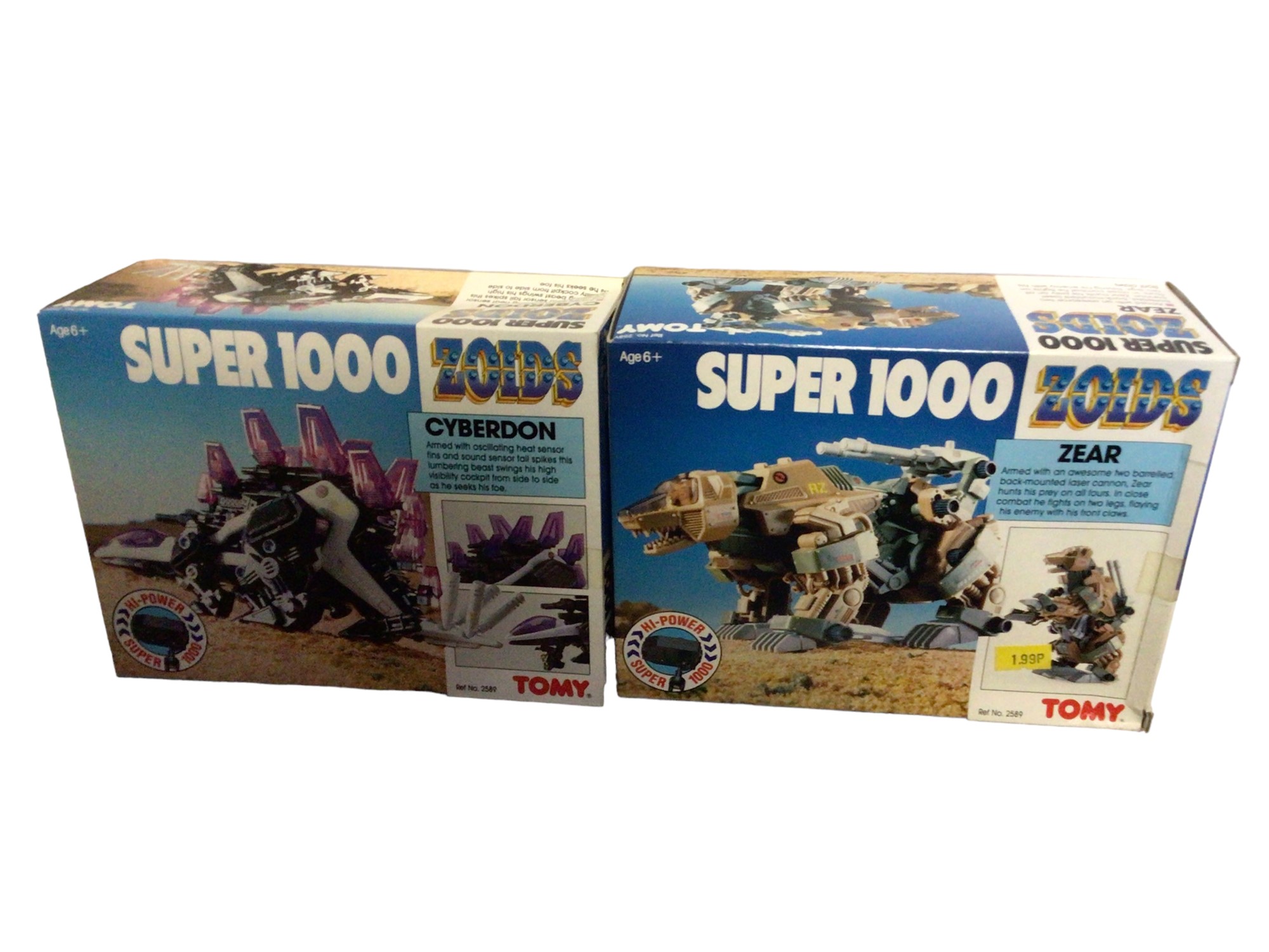 Lot 377 - Tomy (1988) Super 1000 Zoids Cyberdon, Zear,