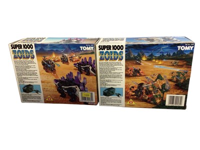 Lot 377 - Tomy (1988) Super 1000 Zoids Cyberdon, Zear, Black Rhino & Dramadon, taped boxes No.s 2588 & 2589 (4)