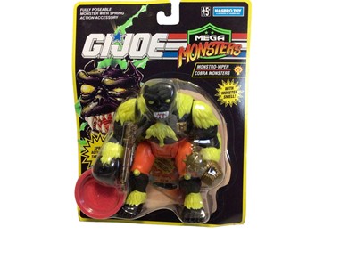 Lot 262 - Hasbro (1991-1993) G I Joe Mega Monsters Monstro-Viper Cobra Monsters No. 06073, G I Joe Talking Battle Commanders Overkill B.A.T. Leader  No. 6754 & Battle Beasts Shadow Warriors No. 5303, all on...